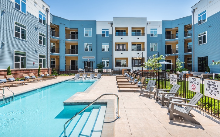 The Edition on Oberlin Raleigh NC Apartments and Townhomes Resort Style Pool Sun Deck