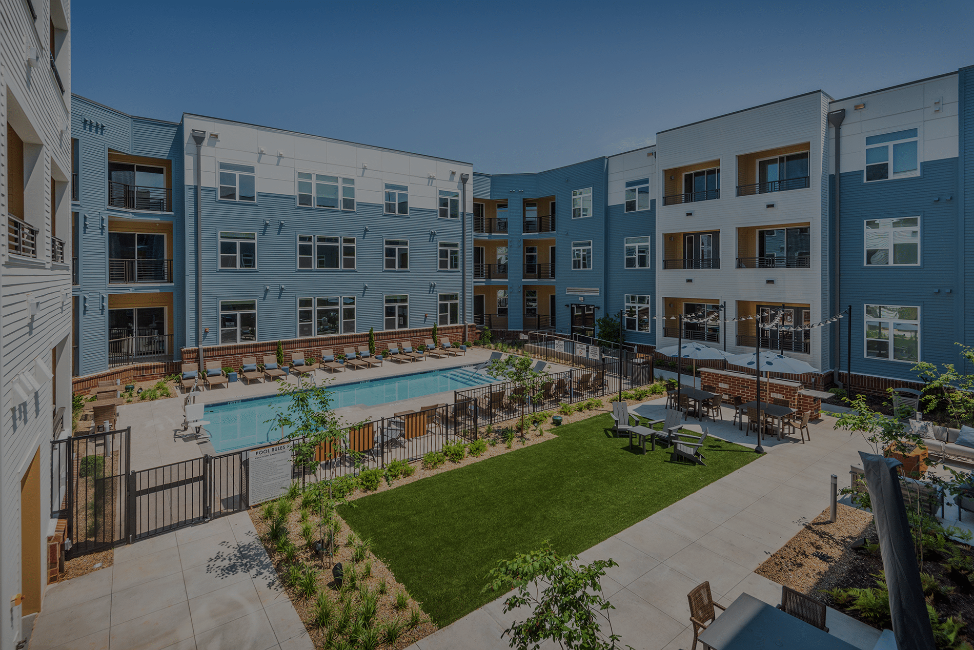 The Edition on Oberlin Raleigh NC Apartments and Townhomes Resort Style Pool and Courtyard 2